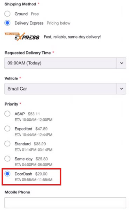 How do I use Delivery Express and DoorDash?