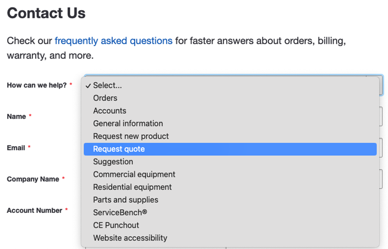 Can I request commercial quotes online?